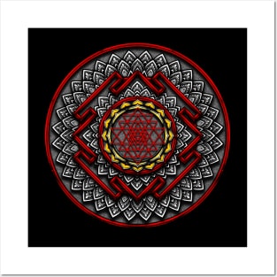 Mandala Sri Yantra Posters and Art